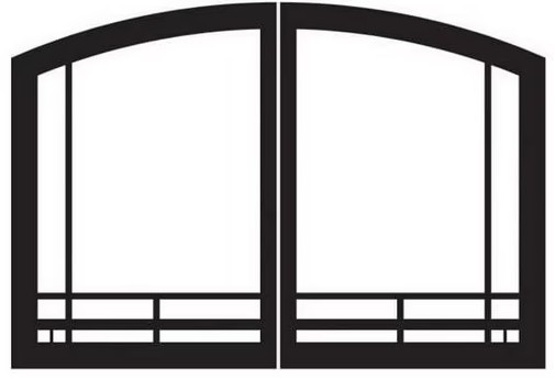 Empire Comfort Systems 32" Vent-Free Black Mission Arch Door Set VBR32TMBL