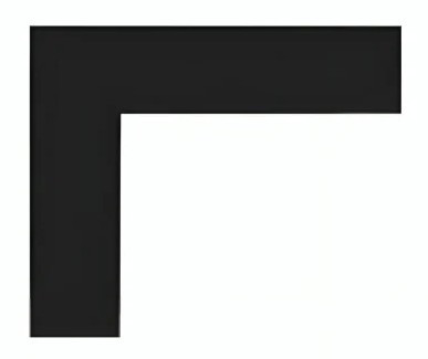 Empire Hearth 1 1/2" Matte Black Beveled Frame DF602VBL