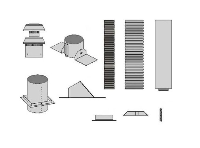 Empire Comfort Systems Vertical Flex Vent Kit DVVK4FV