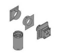 Empire Hearth 5/8" Rear Vent Kit (Includes 6" Vent Pipe, Wall Thimble and Horizontal termination Cap) DVVK5RP