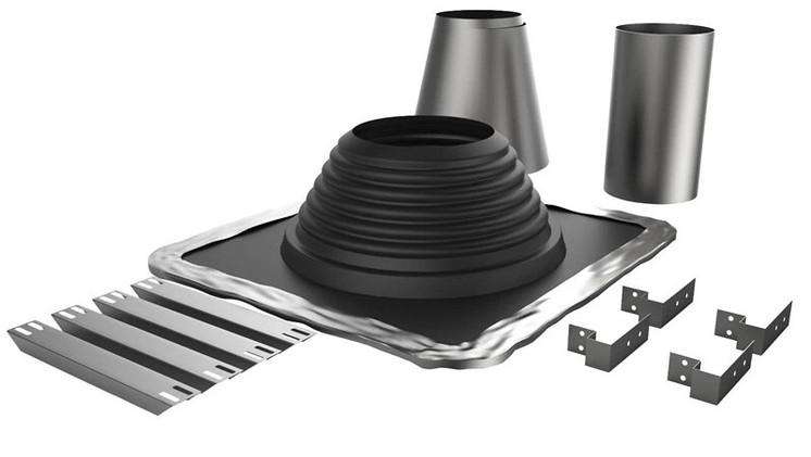 DuraVent Rubber Boot Flashing Kit - Max 12/12 Pitch, for Metal Roofs 200275
