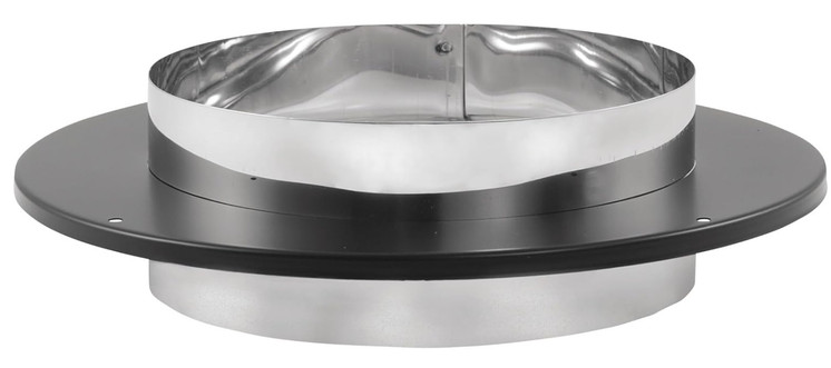DuraVent 6"/8" Black  Chimney Adapter with Trim (SS inner, black outer) 6DVL-ADT