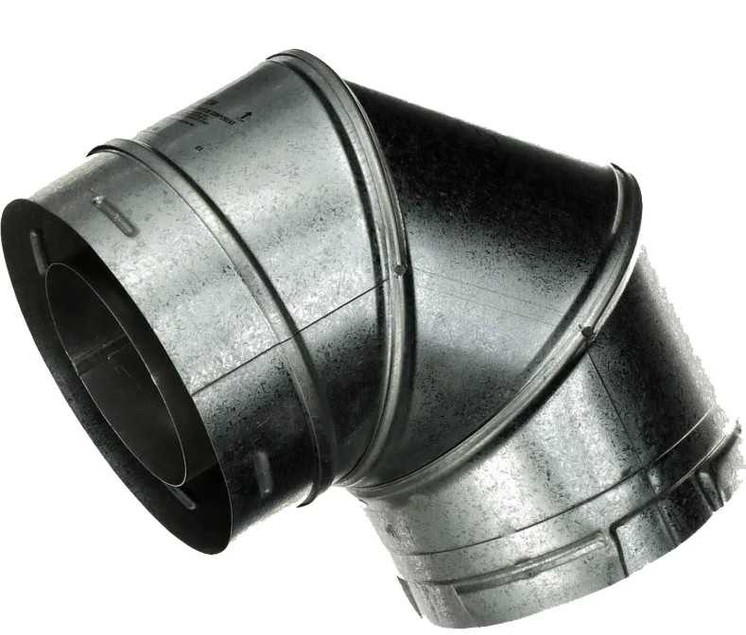 Duravent 4"- 6 5/8" Double Wall 90 Degree Galvalume Elbow 46DVA-E90