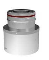 DuraVent Vent Reducer 4”x6 5/8” to 3”x5” 46DVA-X35CVS