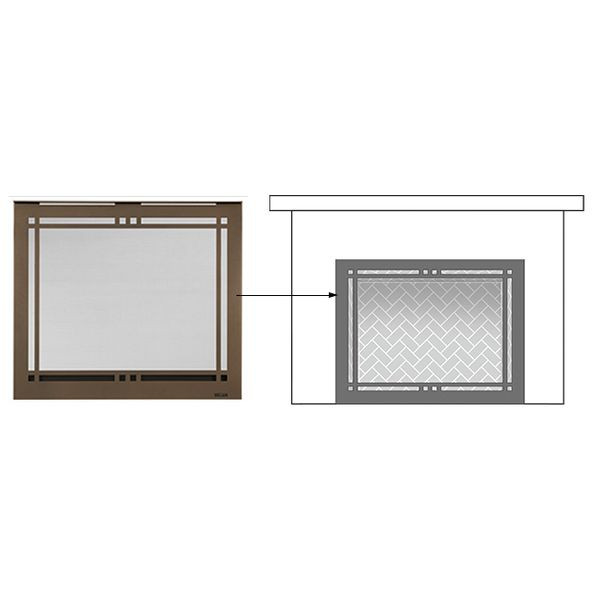 HHT Black Contemporary Rectangular Door CRD42BK