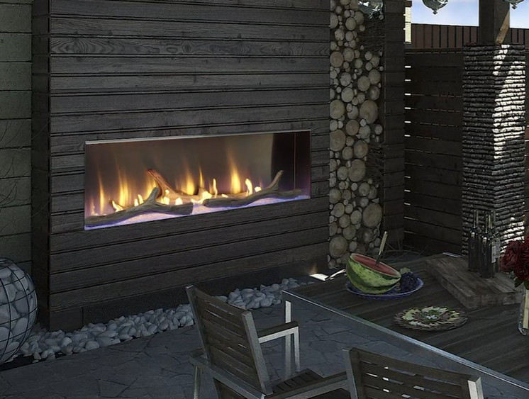 Majestic Lanai 48" Outdoor Linear Fireplace ODLANAIG-48