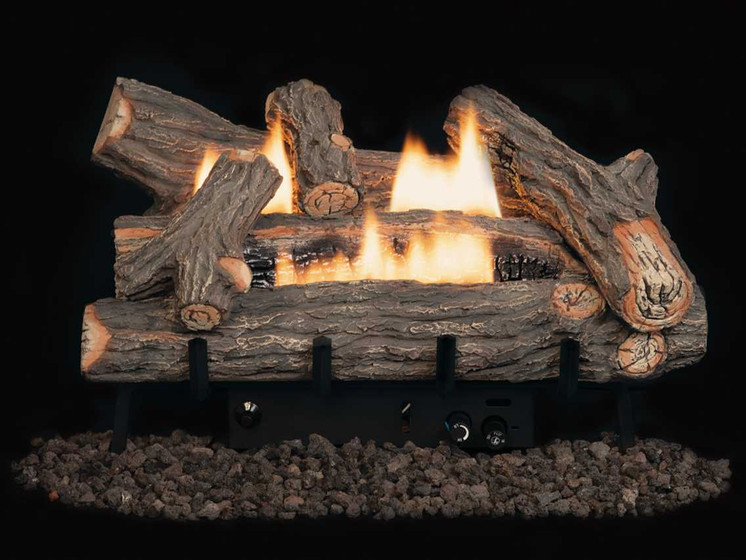 Superior Vent-Free Double Flame burners and Log Sets