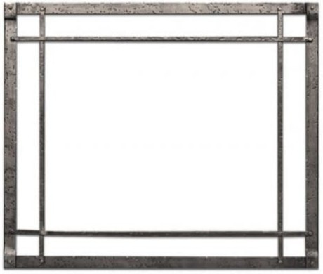 Empire Distressed Pewter Forged Rectangle Iron Inset DFI34RDP