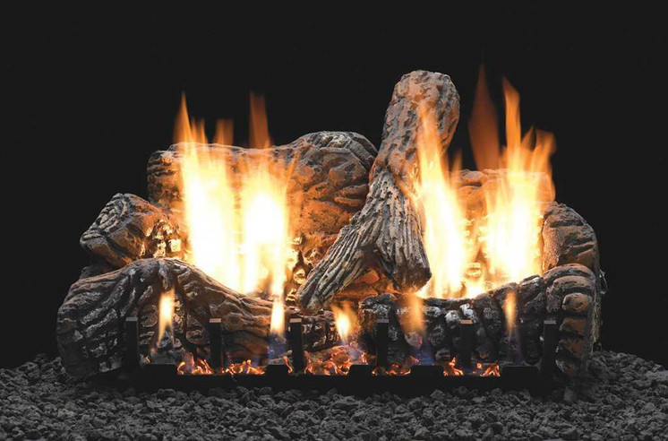 Empire Hearth 30" Charred Oak Ceramic Log set for Slope Glaze Burner LS30C2