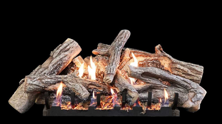 Empire Hearth 30" Super Fallen Timber Burncrete Log set for Slope Glaze Burner LS30CT