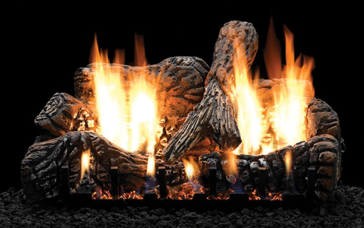 Empire Hearth 16" 4 Piece Ceramic Fiber Charred Oak Log Set LS16C