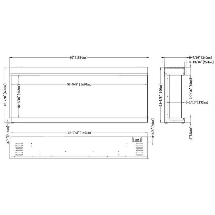 Modern Flames Orion Multi 60" Electric Fireplace OR60-MULTI