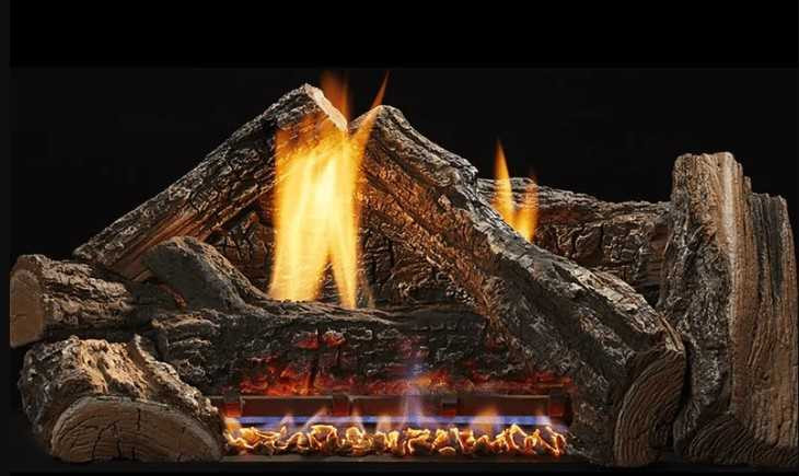 Monessen Fireplaces 30" Burncrete Hybrid 7 pc Dynamo Log Set DY30-H