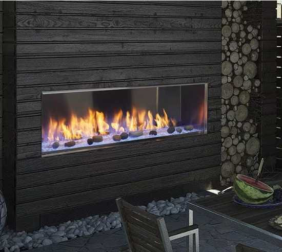 Majestic Lanai 72" Outdoor Natural Gas Linear Fireplace ODLANAIG-72