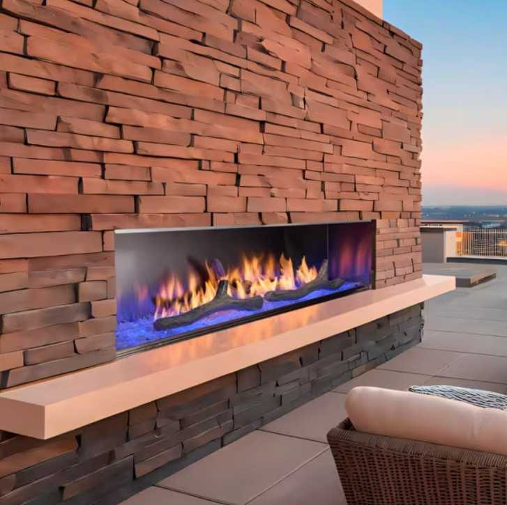 Majestic Lanai 72" Outdoor Natural Gas Linear Fireplace ODLANAIG-72