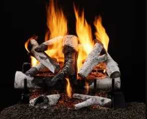 HHT 18" 3-Tier Grand Birch Vented Gas Log Option 3TR-BRCH18