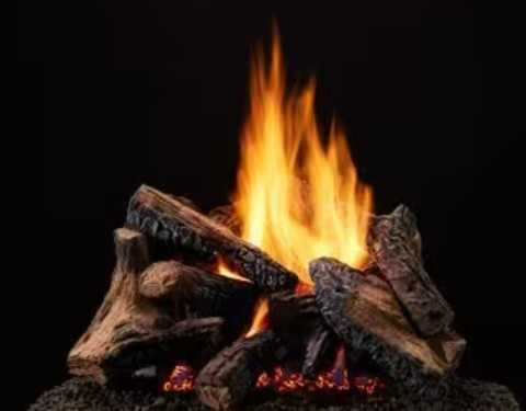 HHT 8-piece Fiber Ceramic log set for use with 18/24" Radiant Burner DUZY5LS-18-24