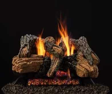 HHT 4-piece Fiber Ceramic log set for use with 18/24" Radiant Burner DUZY2LS-18-24