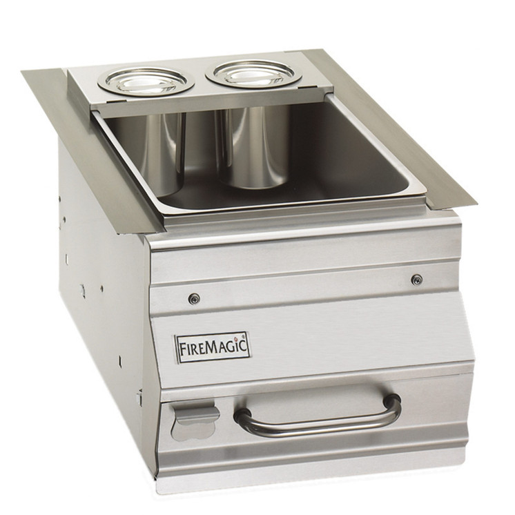 Fire Magic 1D-S0 Built-In Bar Caddy with Bottle Holders and Storage Drawer