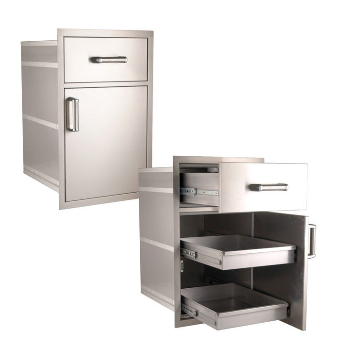 Fire Magic 54020S Premium Flush Large Pantry Door and Drawer Combo