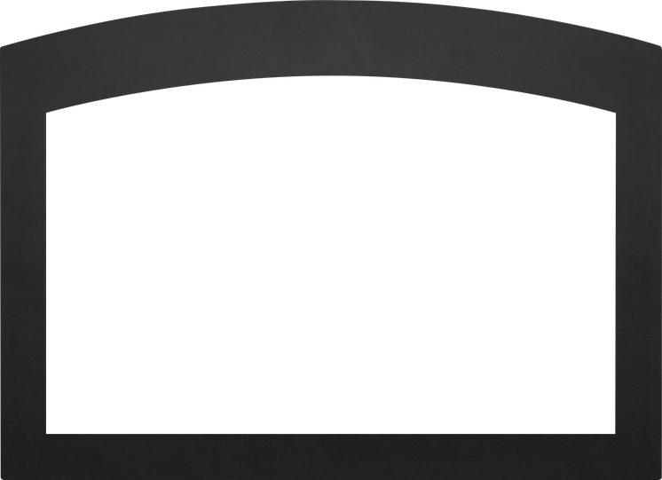 Napoleon Faceplate - Small Arched 4-Sided, 2.5 inch Black (for 3-Sided Backerplate) for Oakville X4 SABK4F3B4