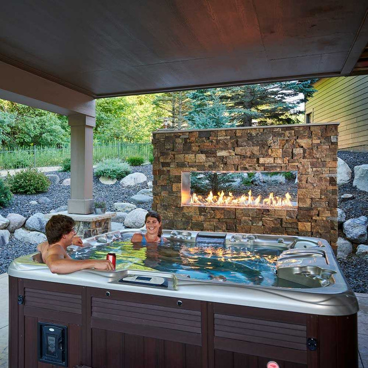 Outdoor Greatroom 72" Ready-to-Finish See-Through Outdoor Gas Fireplace RSTL-72DNG
