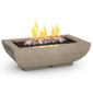 American Fyre Designs Bordeaux Rectangle Fire Bowl — Smoke — Natural Gas