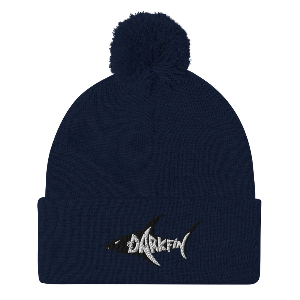 DARKFIN Pom-Pom Beanie - Black Shark