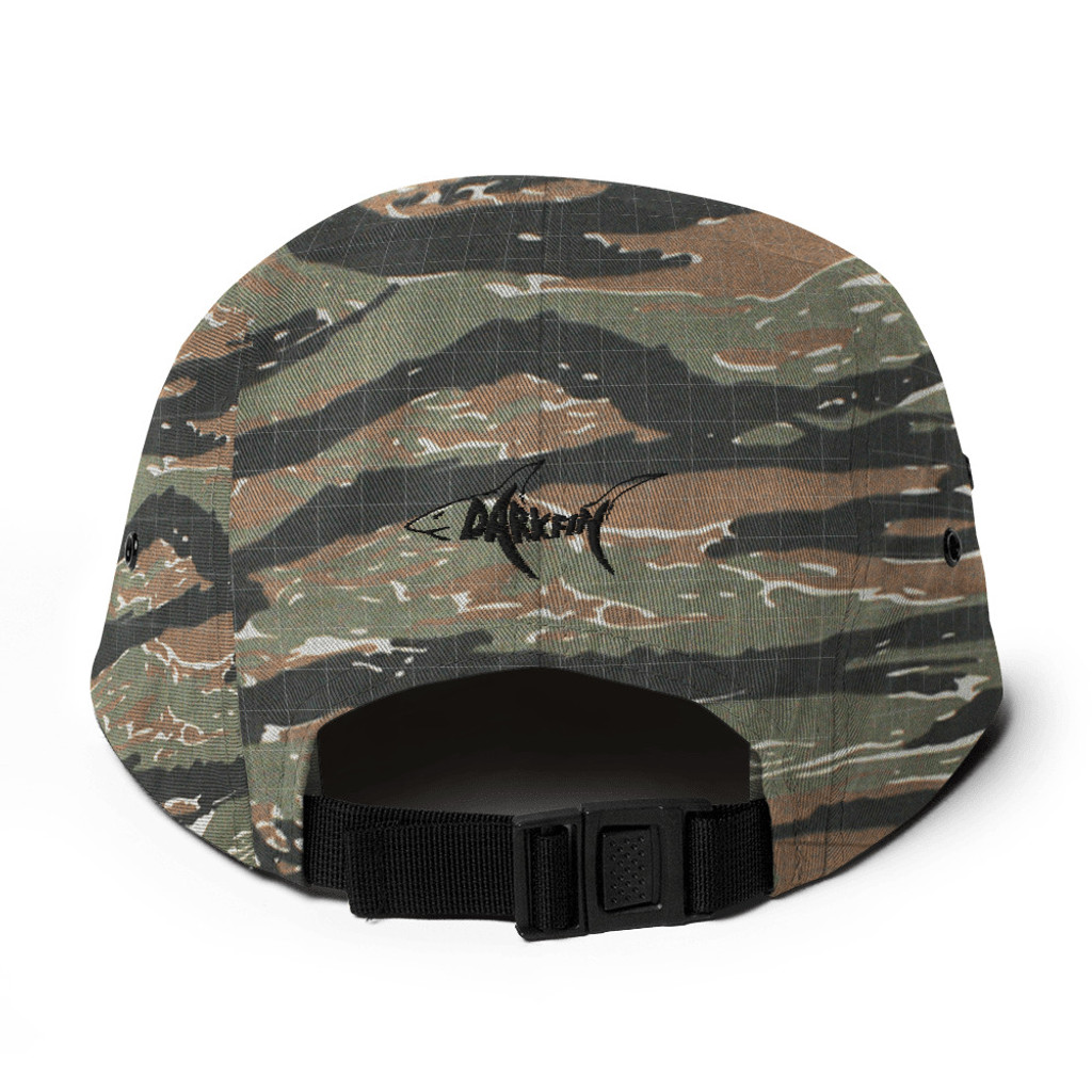 Darkfin Unisex Five Panel Hat - Black shark