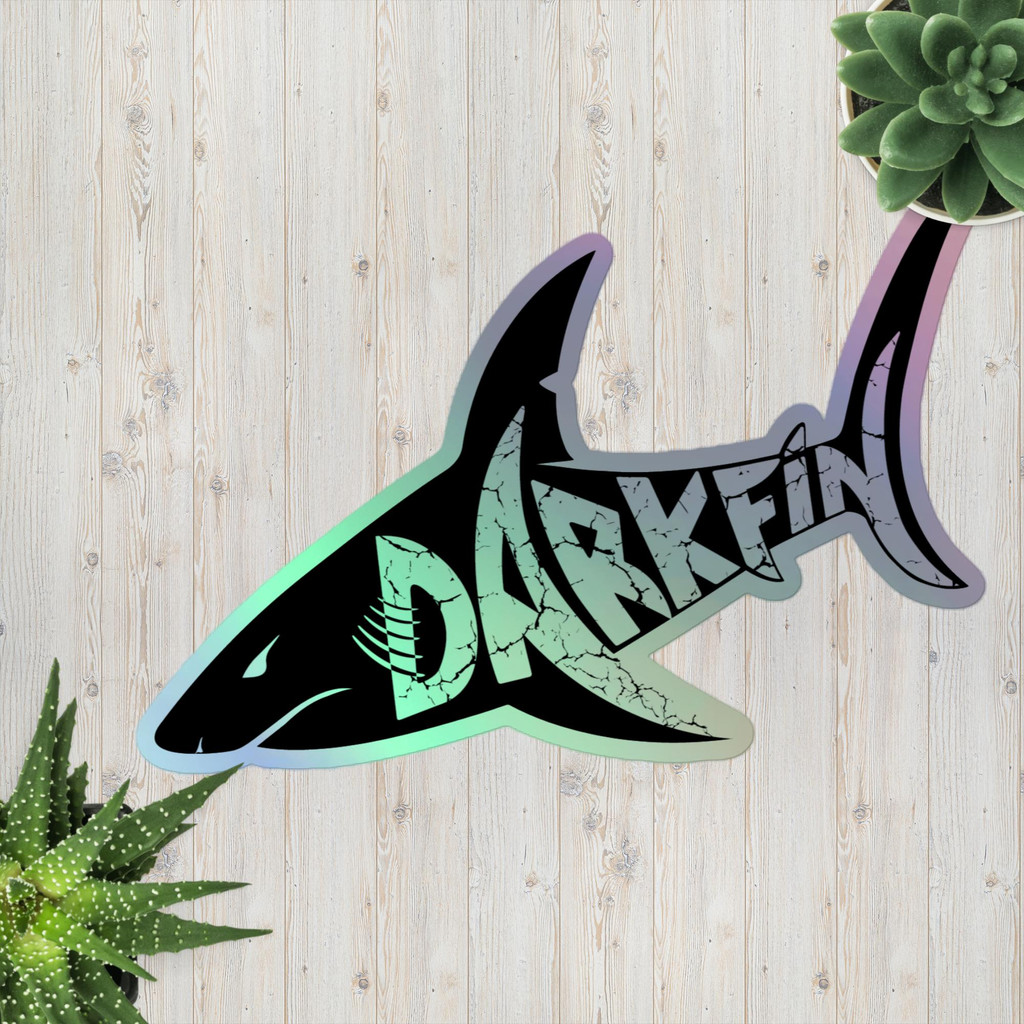 Darkfin Shark Holographic stickers