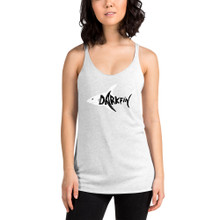 DARKFIN Women's Racerback Tank Top | Next Level 6733 WHITE SHARK