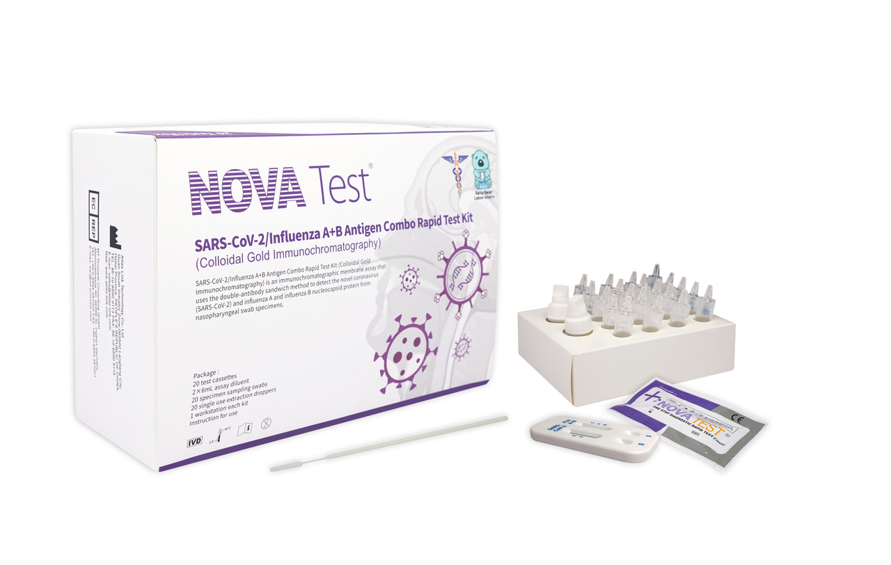 NOVATest CoV/Flu Antigen Combo Rapid Test Kit | nCovf-501 | NOVA Test