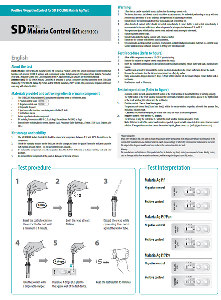 Malaria Positive and Negative Controls
