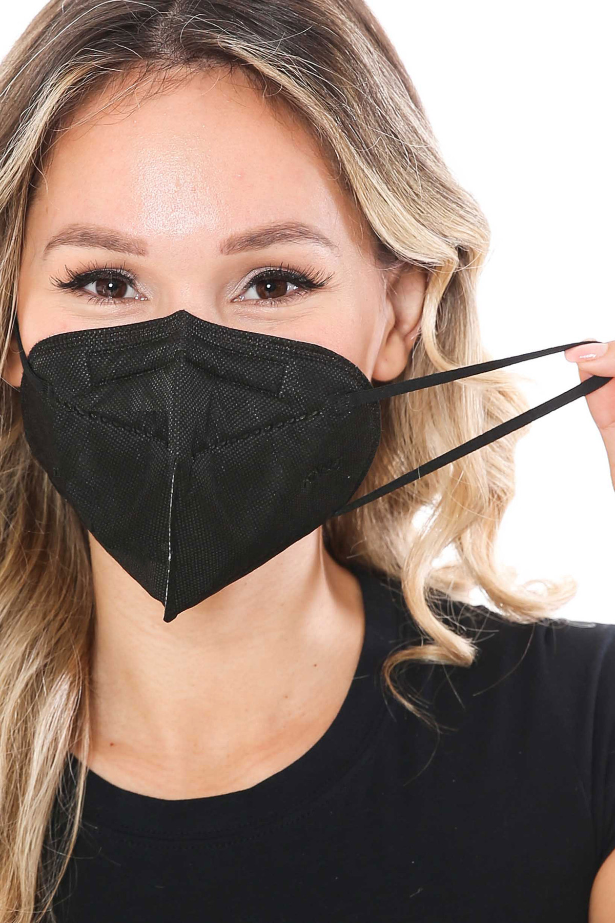 PLAIN BLACK- curved nose mask- for child and adult Face/Dust mask