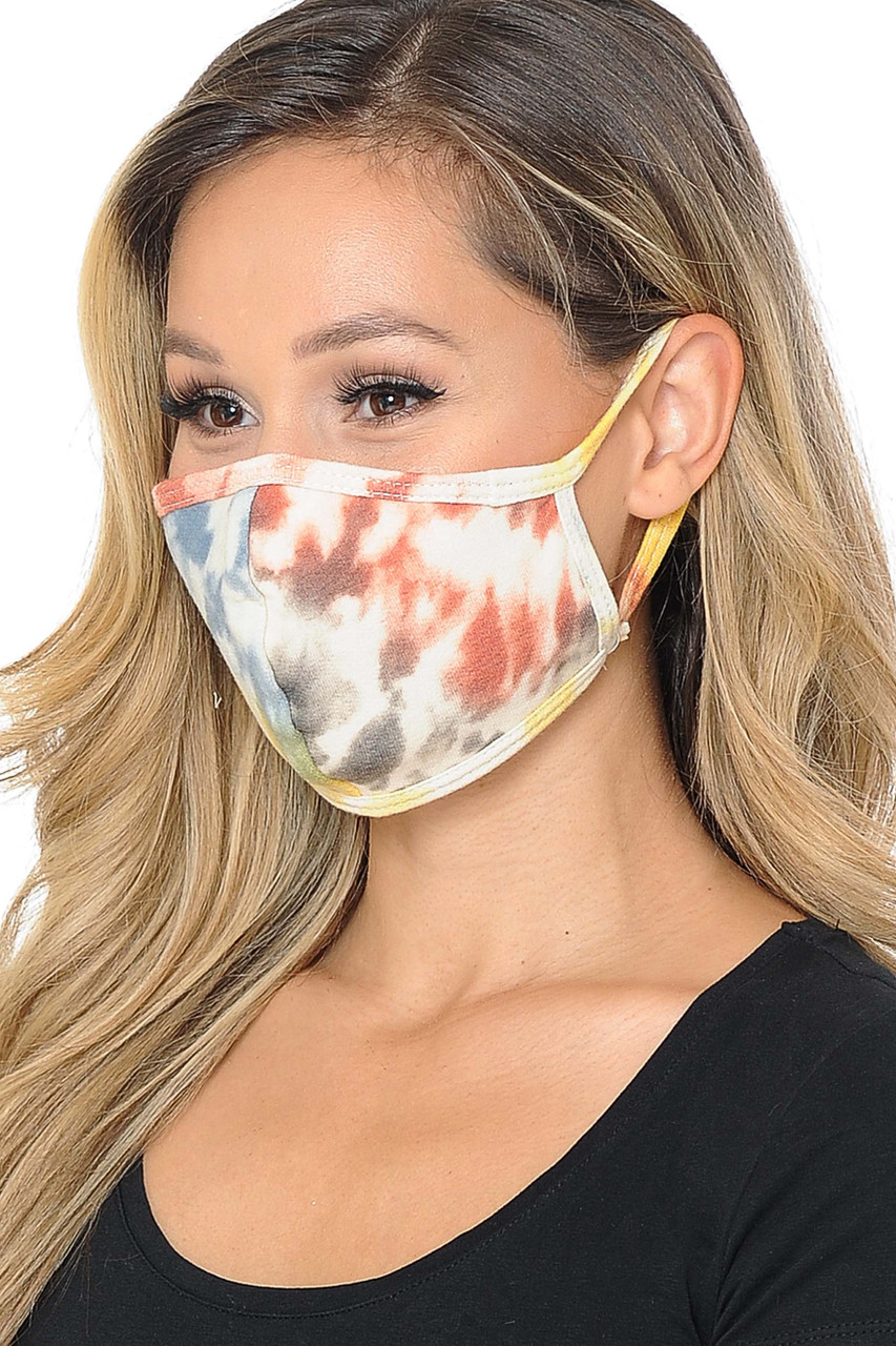 Unisex Earthen Tie Dye Face Mask - Made in USA