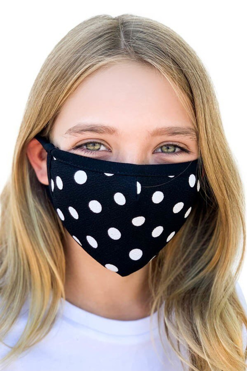 Kid's Polka Dot Face Mask - Made in the USA
