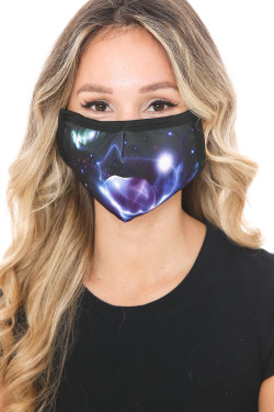 Galactic Flare Graphic Print Face Mask