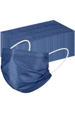 Blue Denim Disposable Surgical Face Mask - 50 Pack