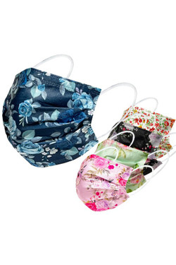 Multi Style Floral Disposable Surgical Face Mask - 50 Pack - 2 Styles
