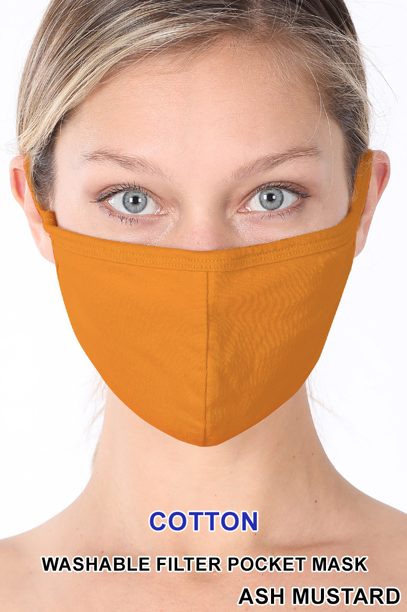 Solid Cotton Face Mask - Imported