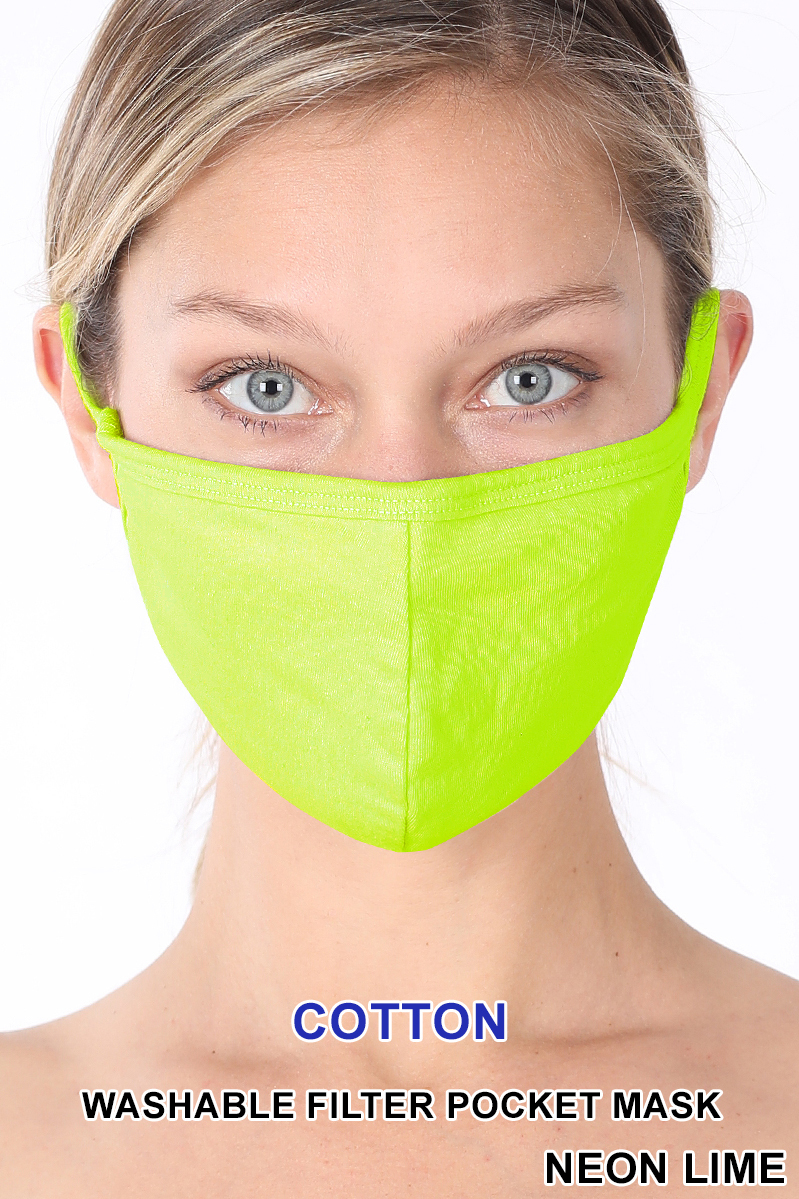 Solid Cotton Face Mask - Imported