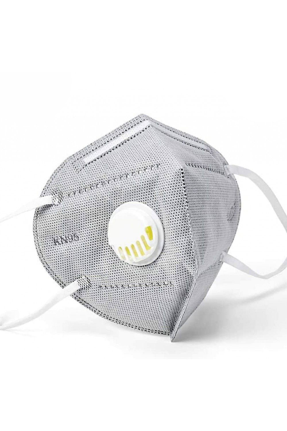 Heather Grey KN95 Face Mask with Air Valve - Individually Wrapped