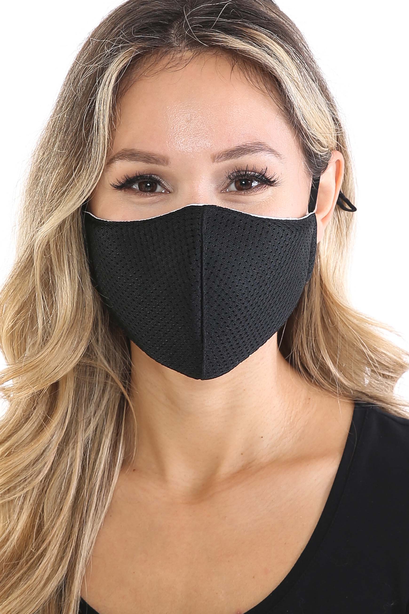Breath Easy Perforated Mesh Face Mask with PM2.5 Rear Pocket
