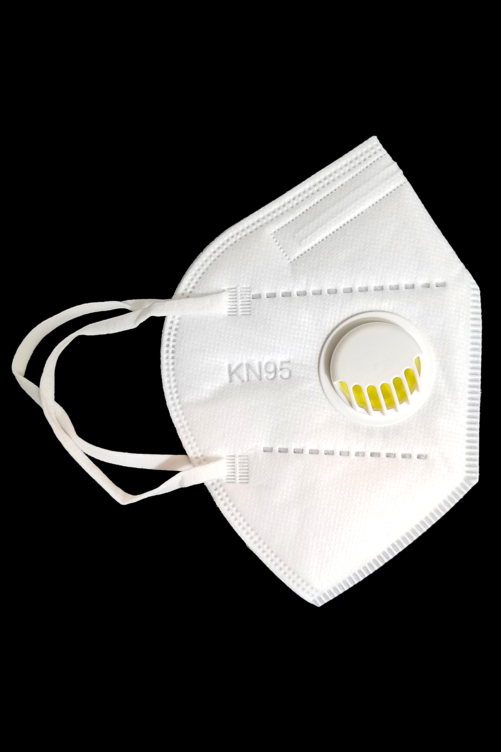 White KN95 Face Mask with Air Valve