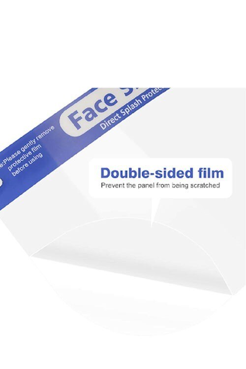 Protective Face Shield - Anti Splash Film with Adjustable Band and Comfort Sponge