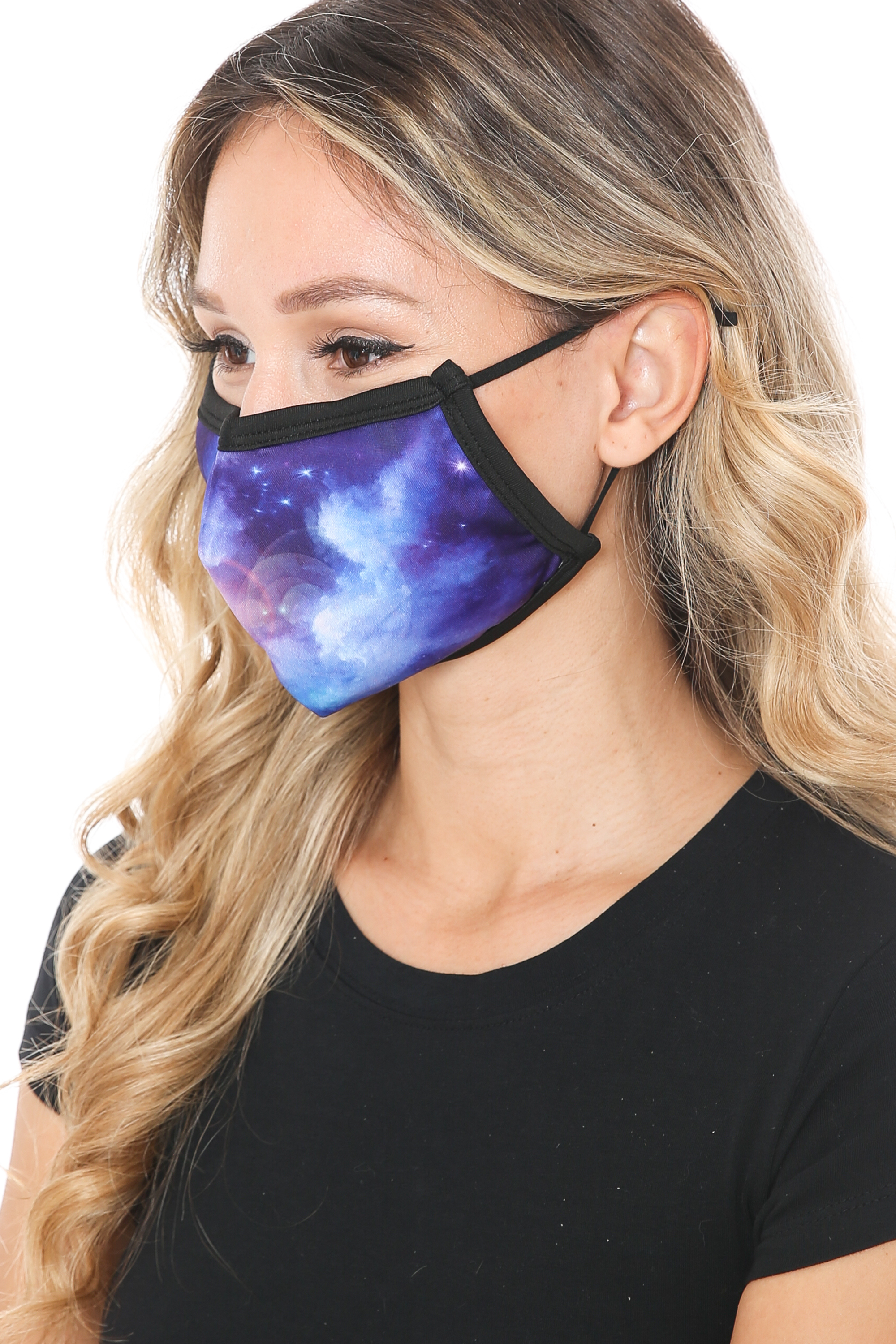 Sapphire Galaxy Graphic Print Face Mask