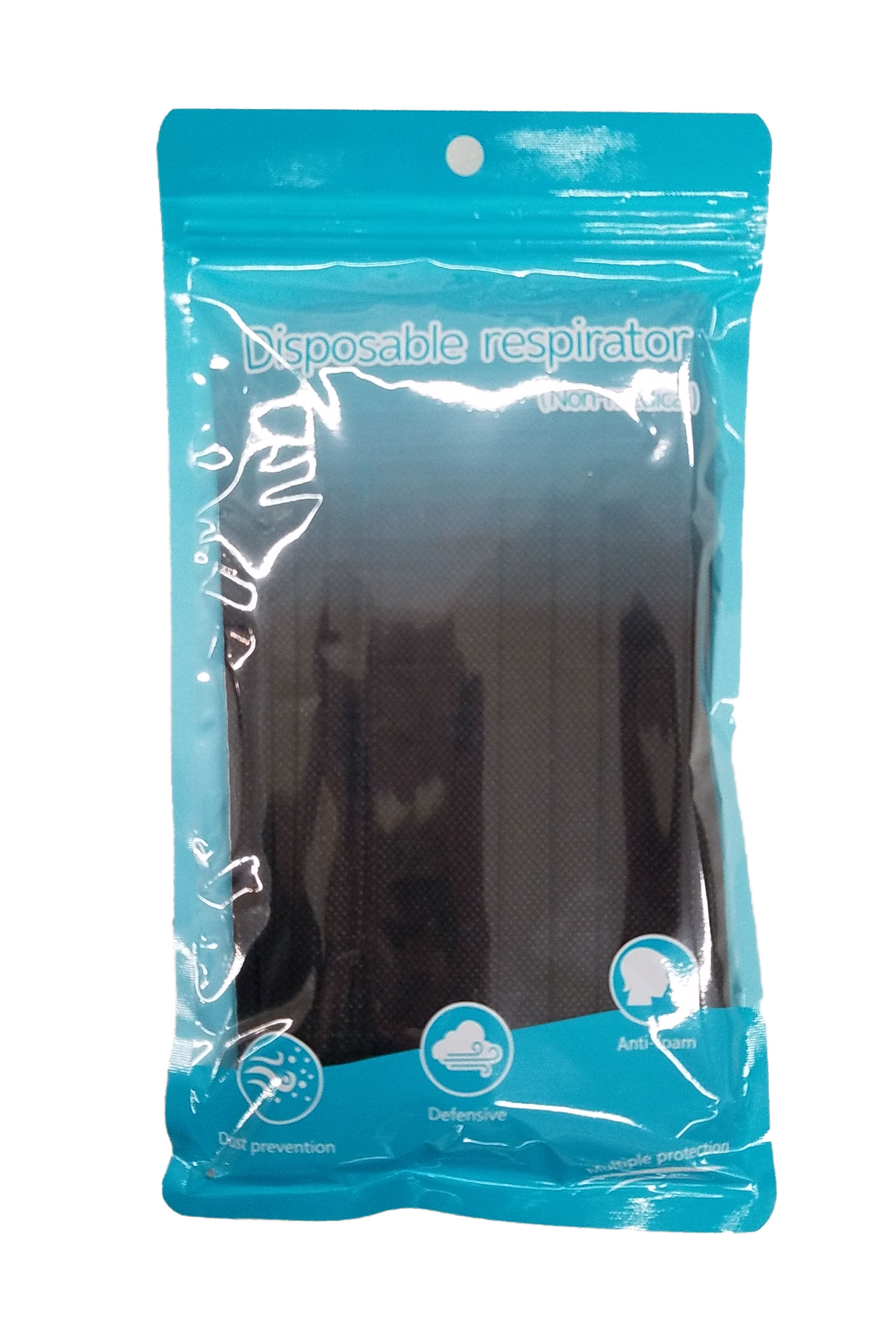 Black Disposable Face Mask - 10 Pack - 3 Ply