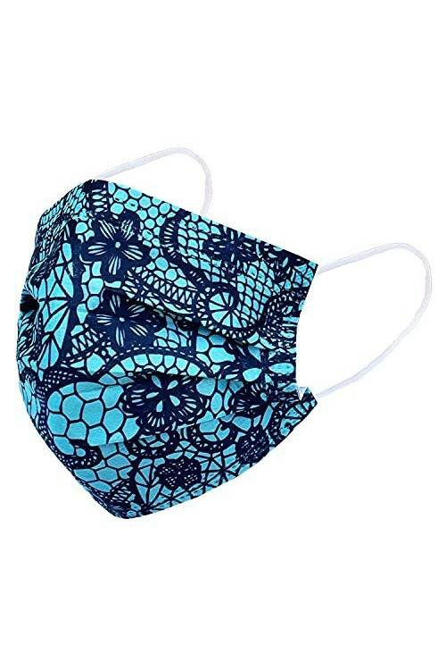 Colorful Lace Disposable Surgical Face Mask - 50 Pack - 5 Colors