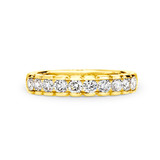 18ct Yellow Gold Semi-Rubover Diamond (0.80ct) Eternity Ring