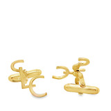 SLC CUFFLINK - STIRLING SILVER GOLD PLATED